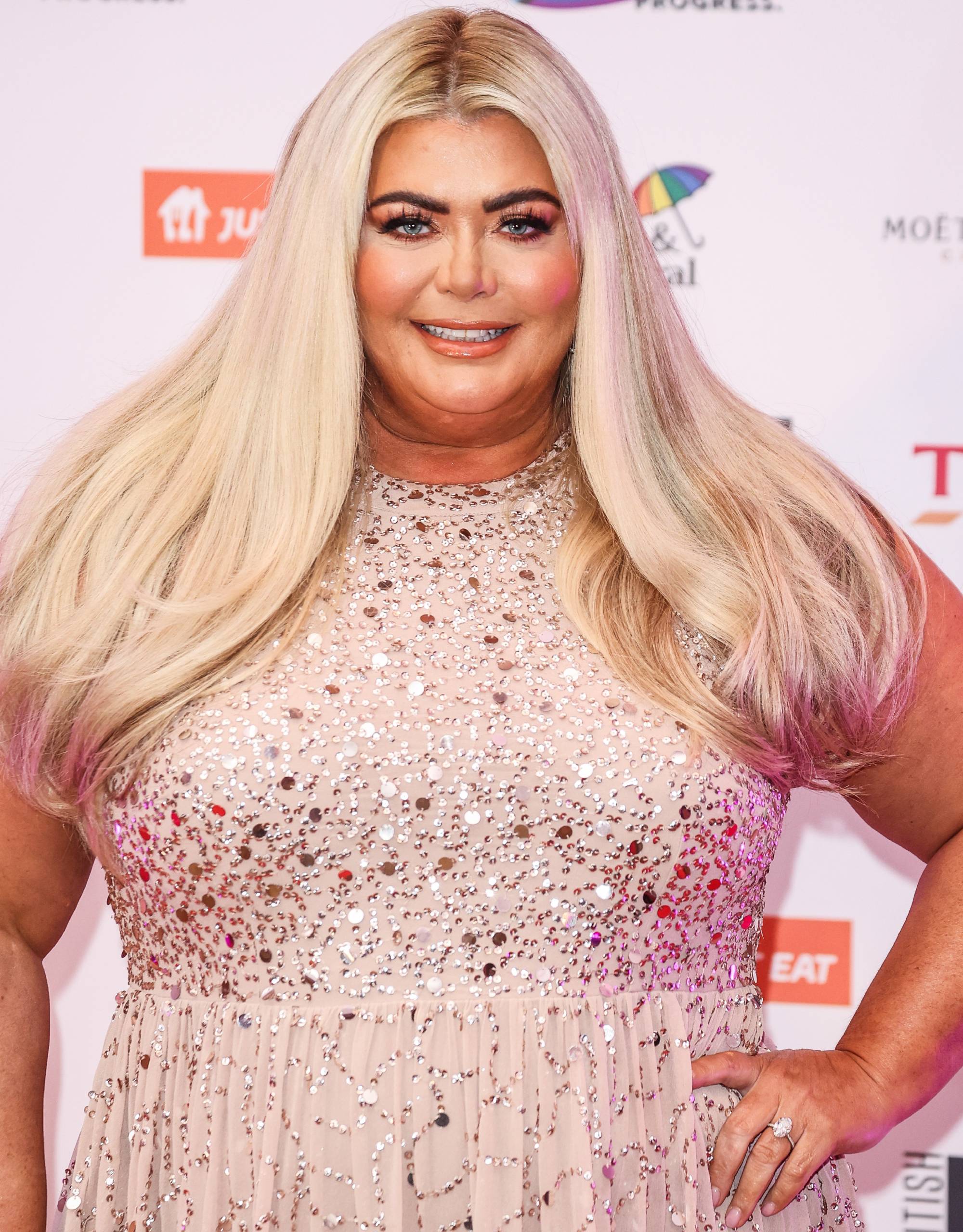 Gemma Collin poses for pics in a pink dress