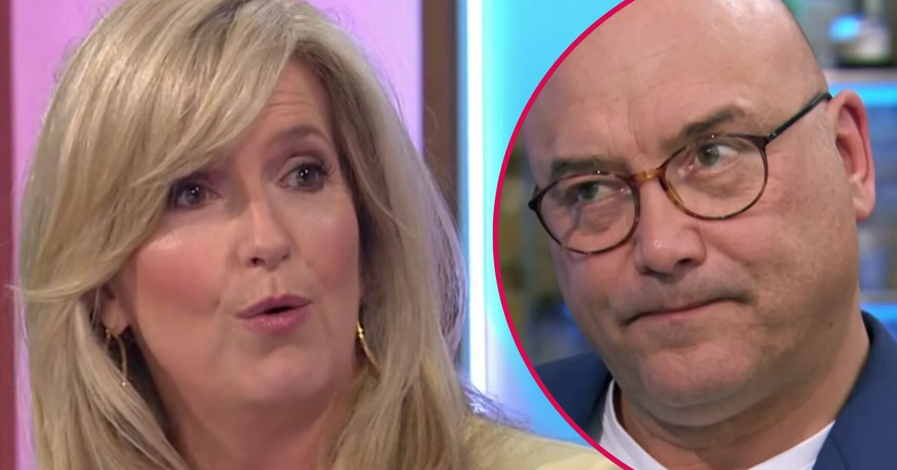 Penny and Gregg looking serious