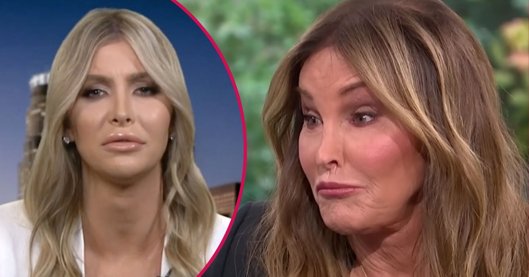 Sophia and Caitlyn looking serious