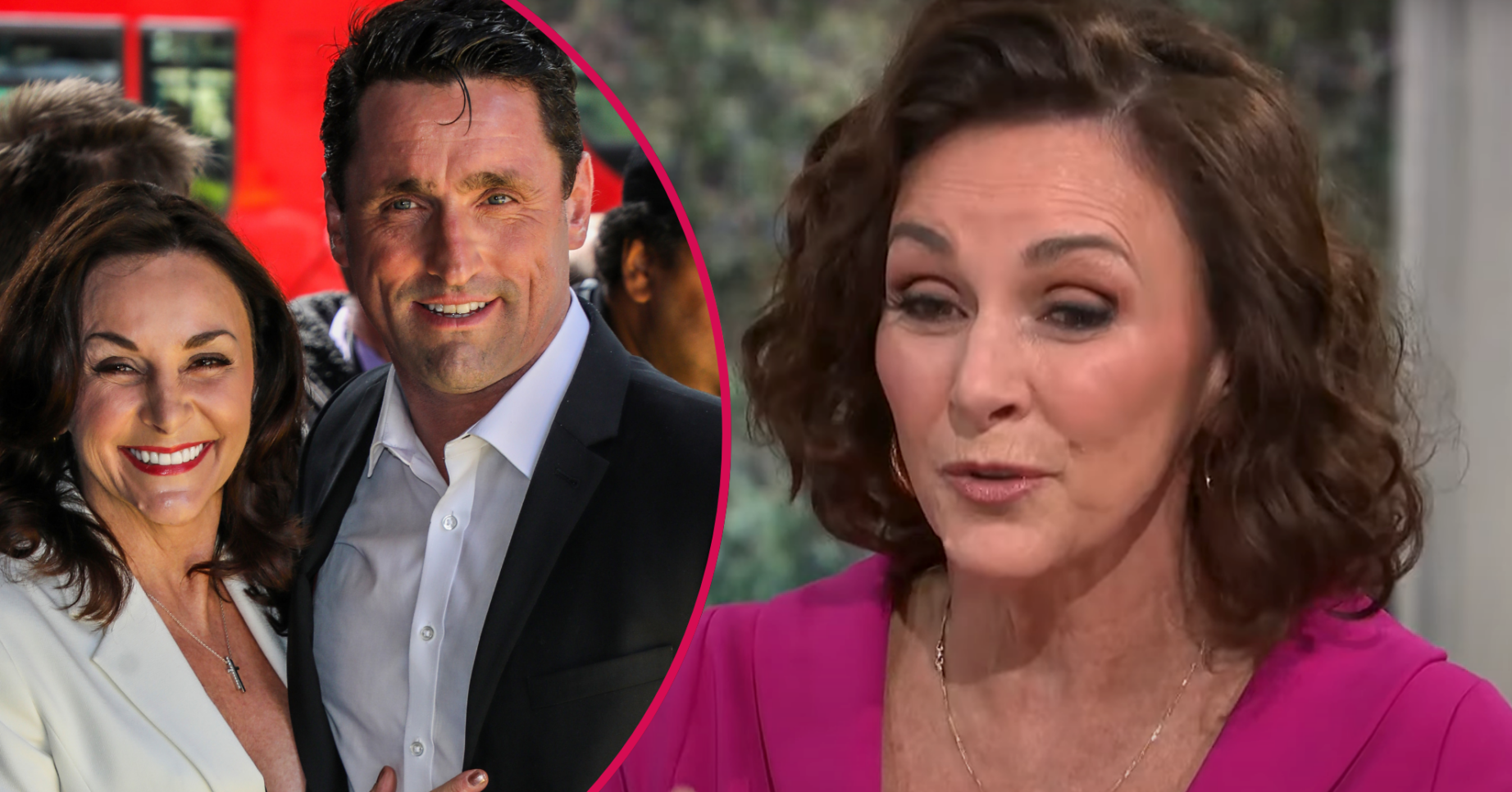 Shirley Ballas speaking on This Morning and inset smiling with boyfriend Danny Taylor