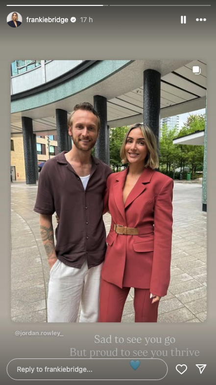 Frankie Bridge with Loose Women producer Jordan