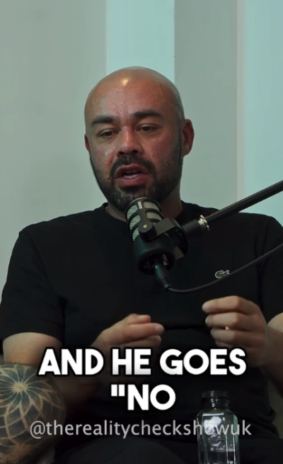 Ali speaking on a podcast