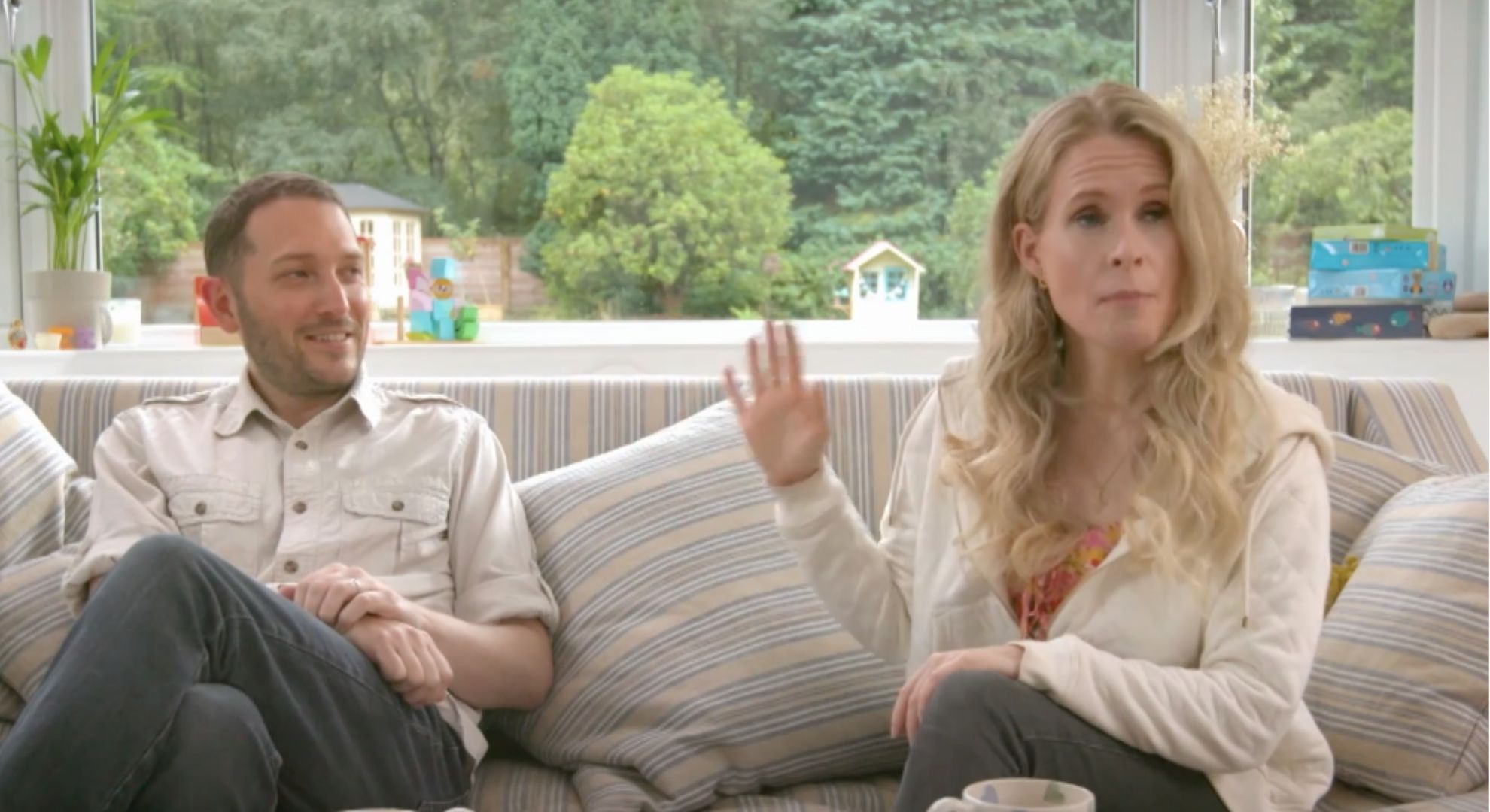 Lucy and Jon on their TV show