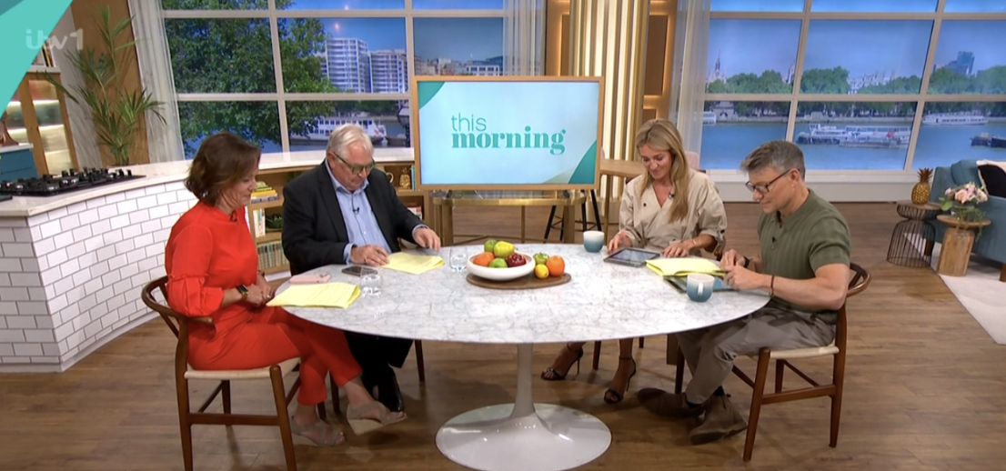 This Morning hosts discussing headlines