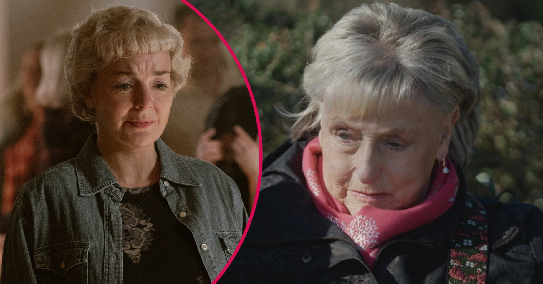 Sheridan Smith and Ann Ming looking sad