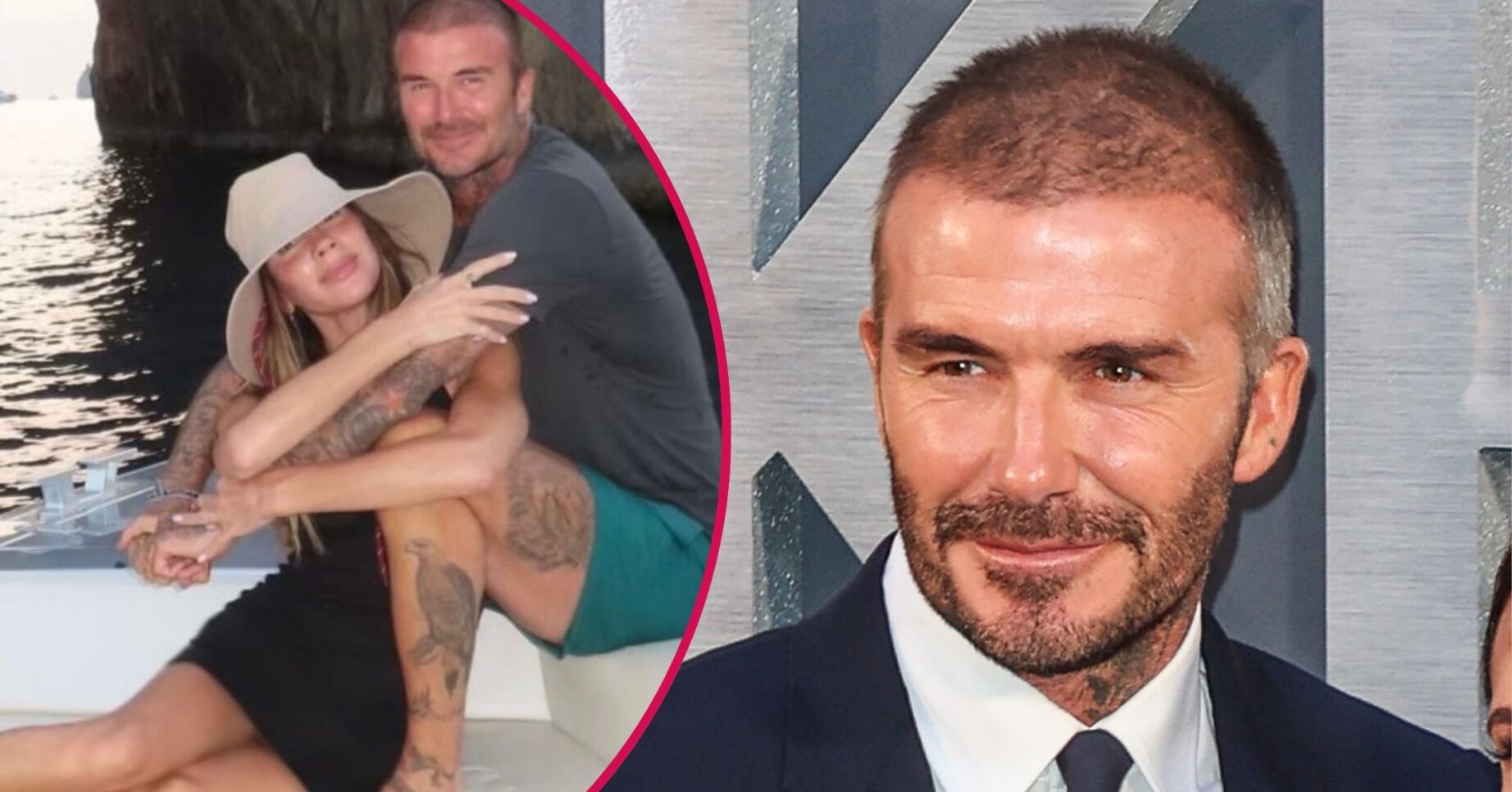 David and Victoria on holiday