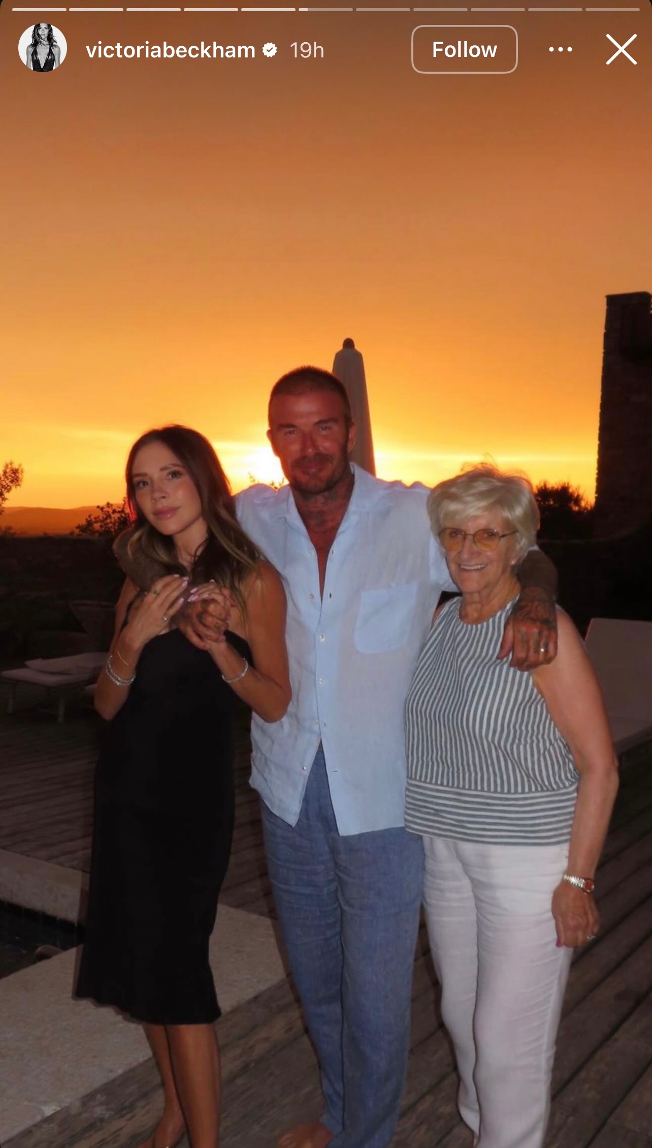 David and Victoria on holiday