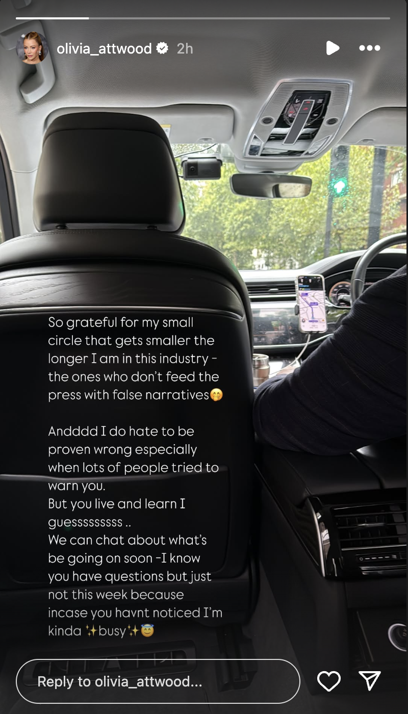 Olivia Attwood Instagram Story