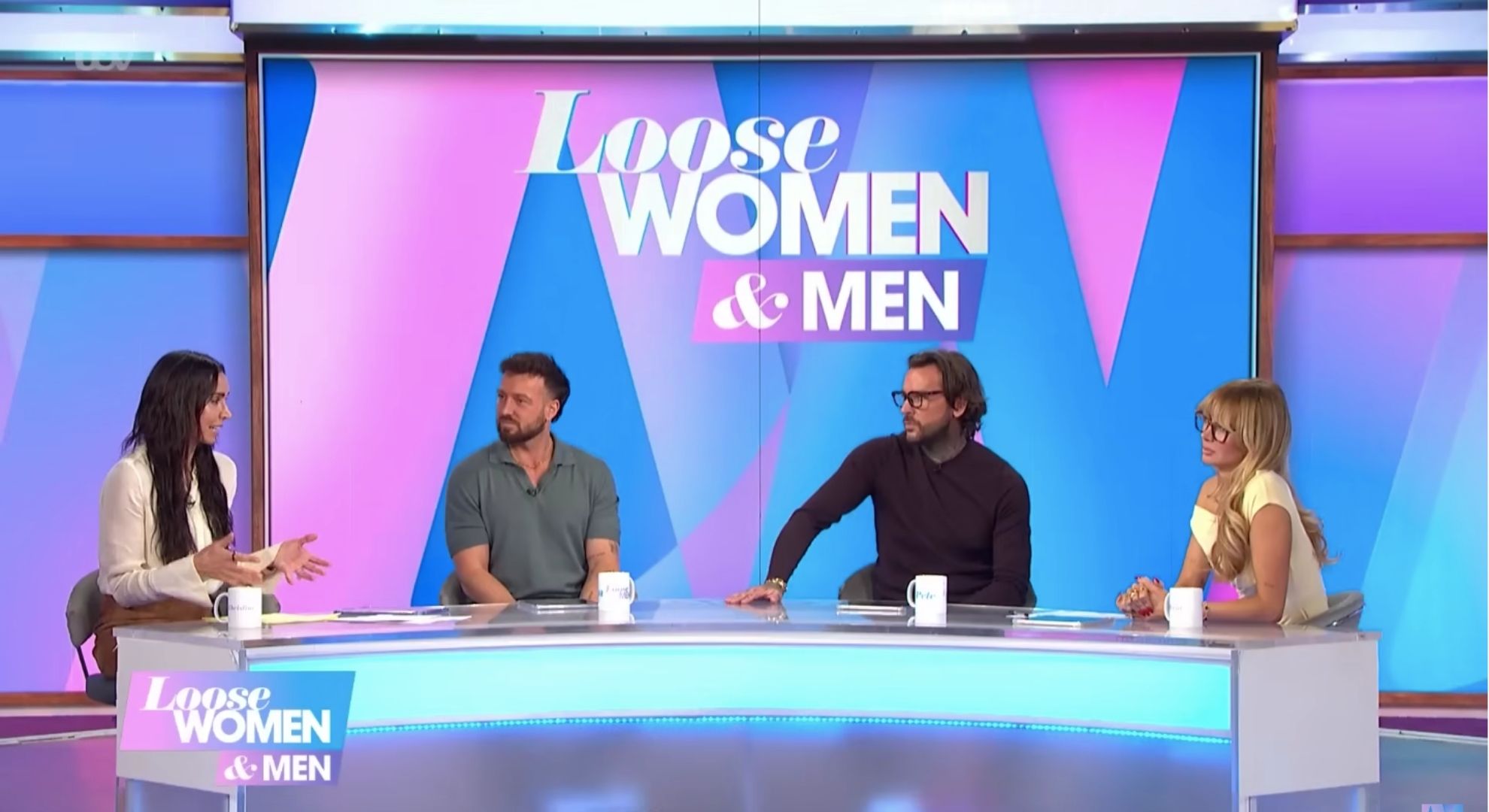 Loose Women today with stars Christine, Sam, Pete and Olivia 