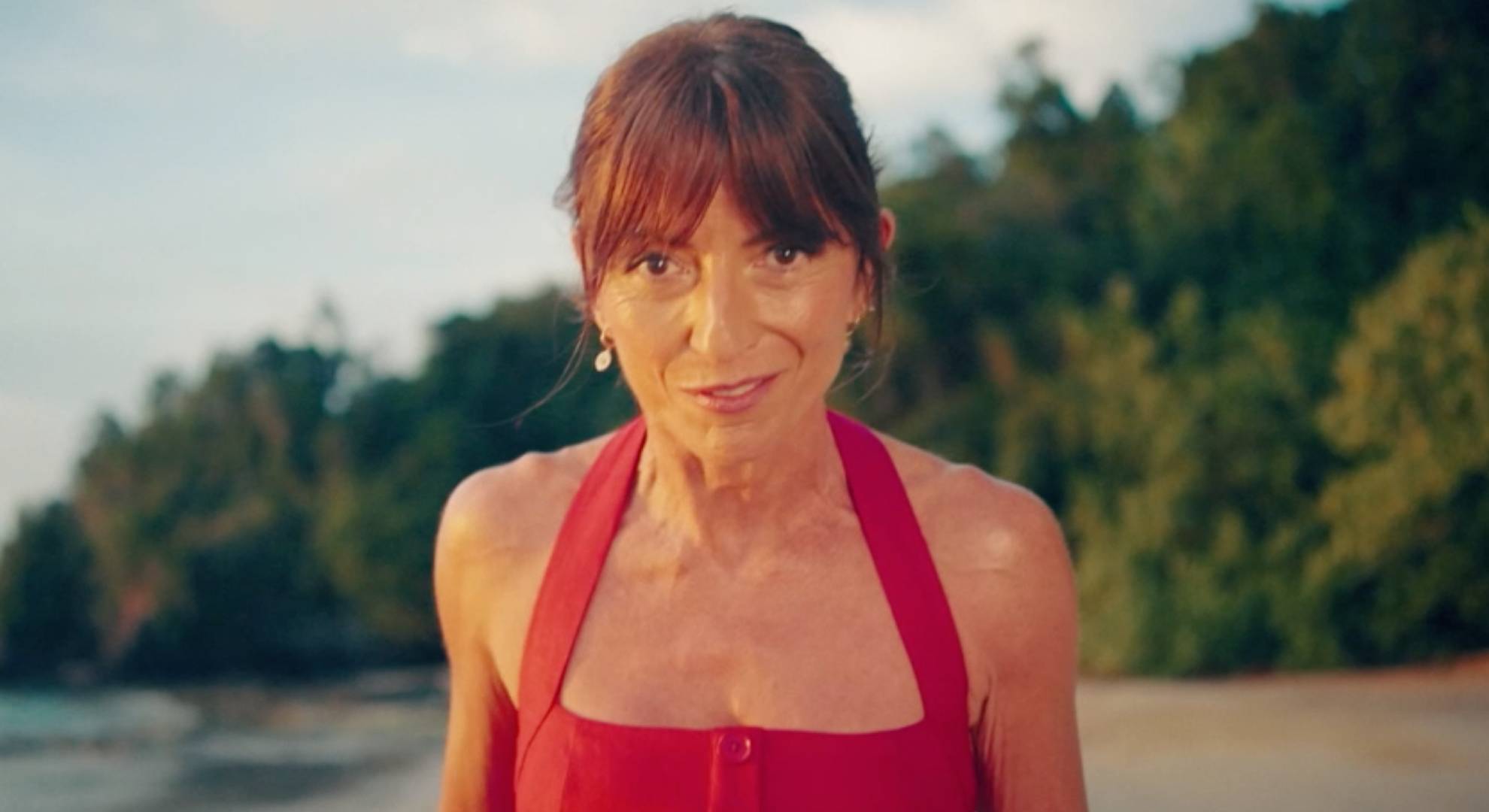 Davina McCall looks into the camera