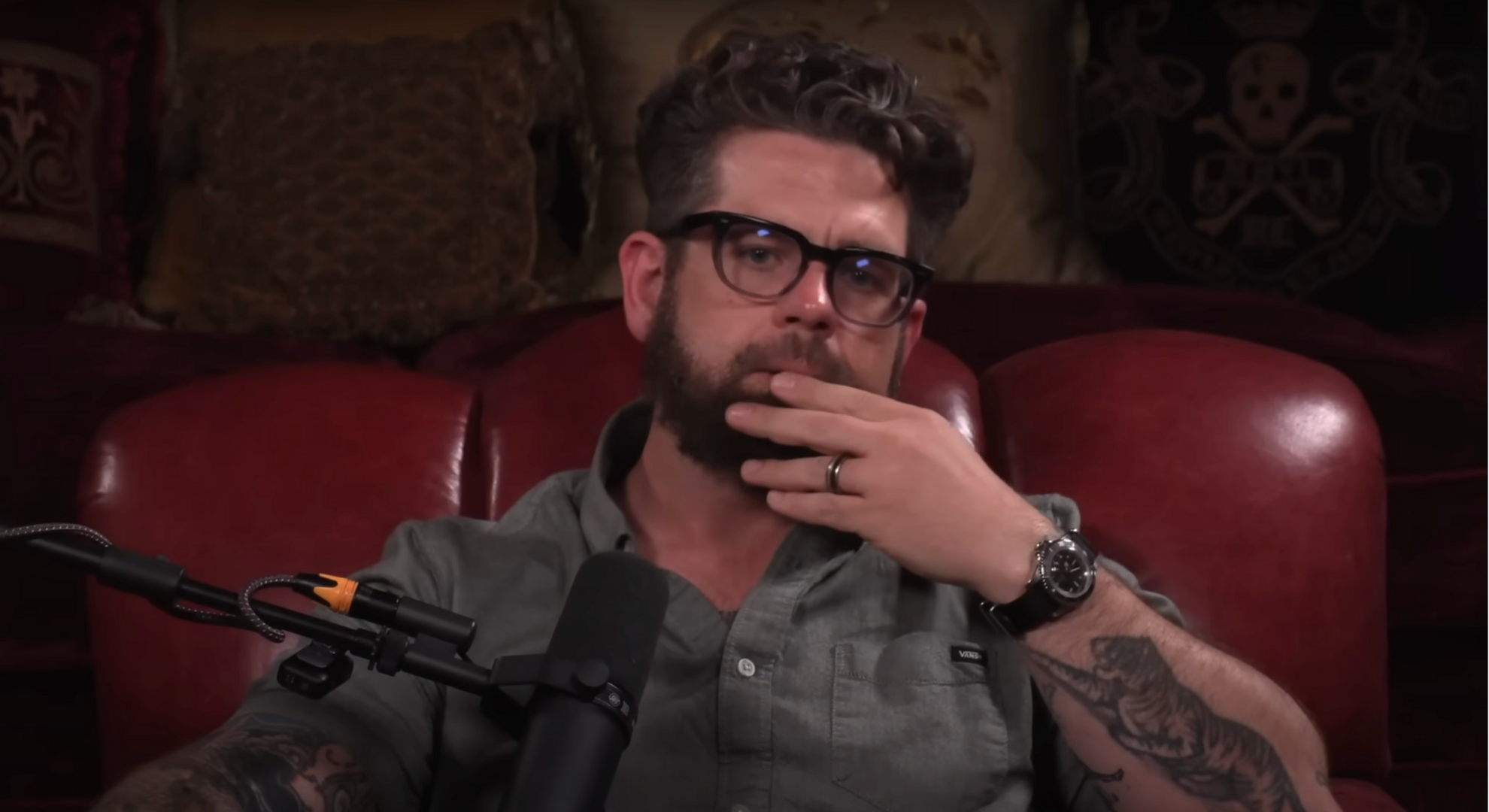 Jack Osbourne looking sad 