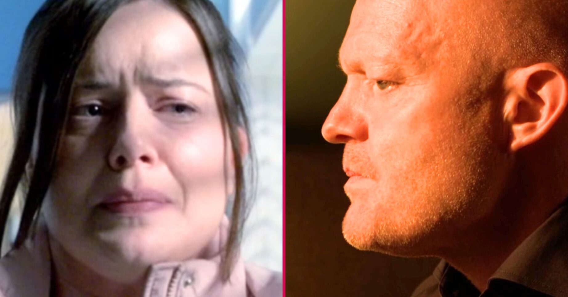 Composite image of Zoe and Max on EastEnders (Credit: BBC/Composite: ED!)