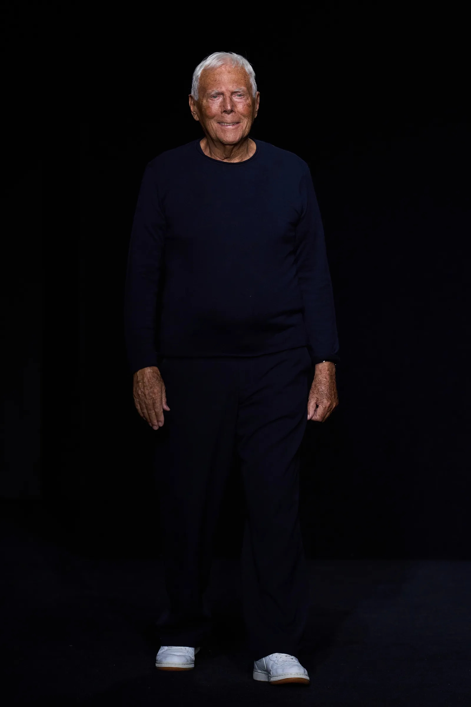 Giorgio Armani smiling