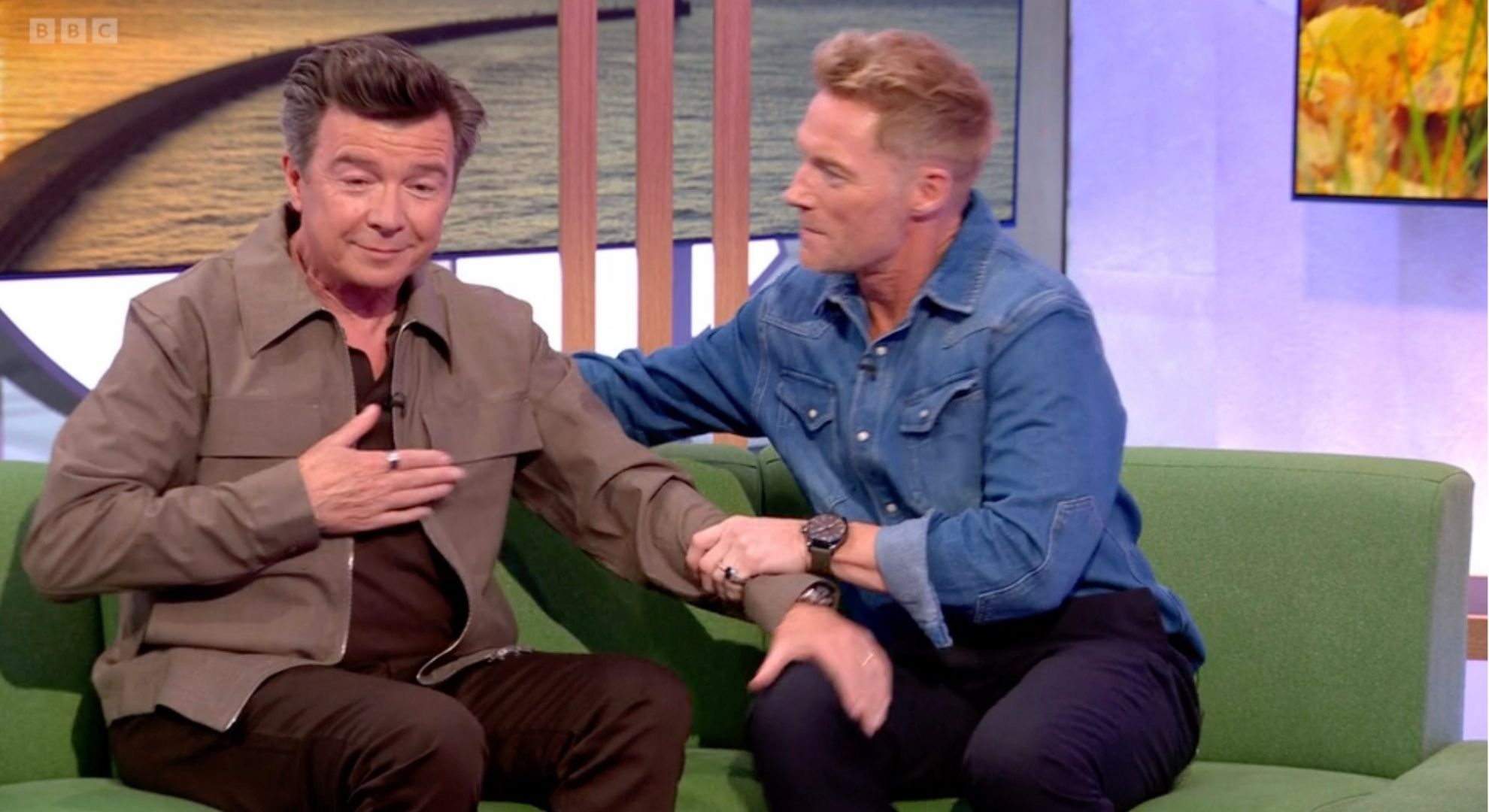 Ronan Keating and Rick Astley on The One Show