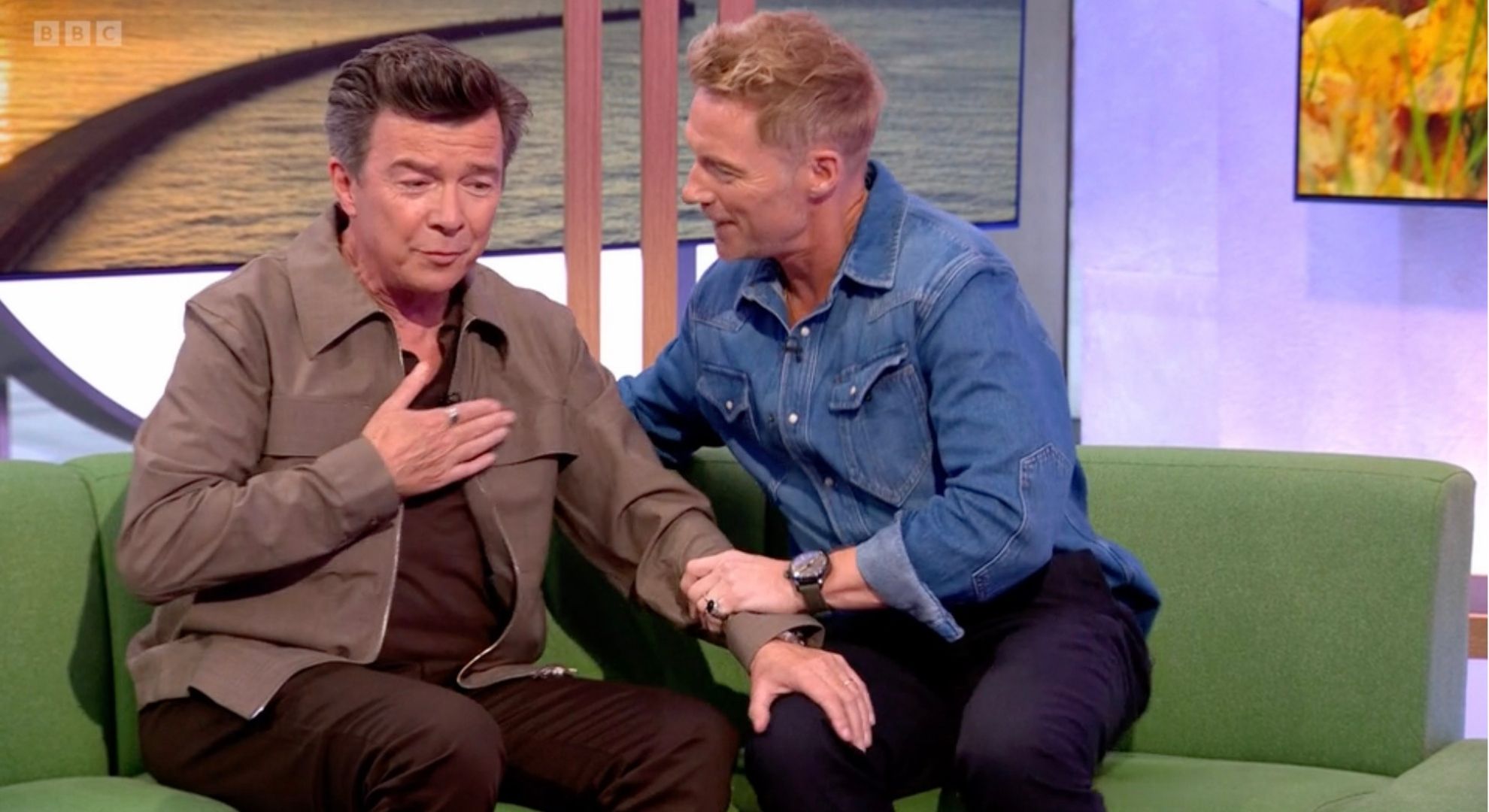 Ronan Keating and Rick Astley on The One Show