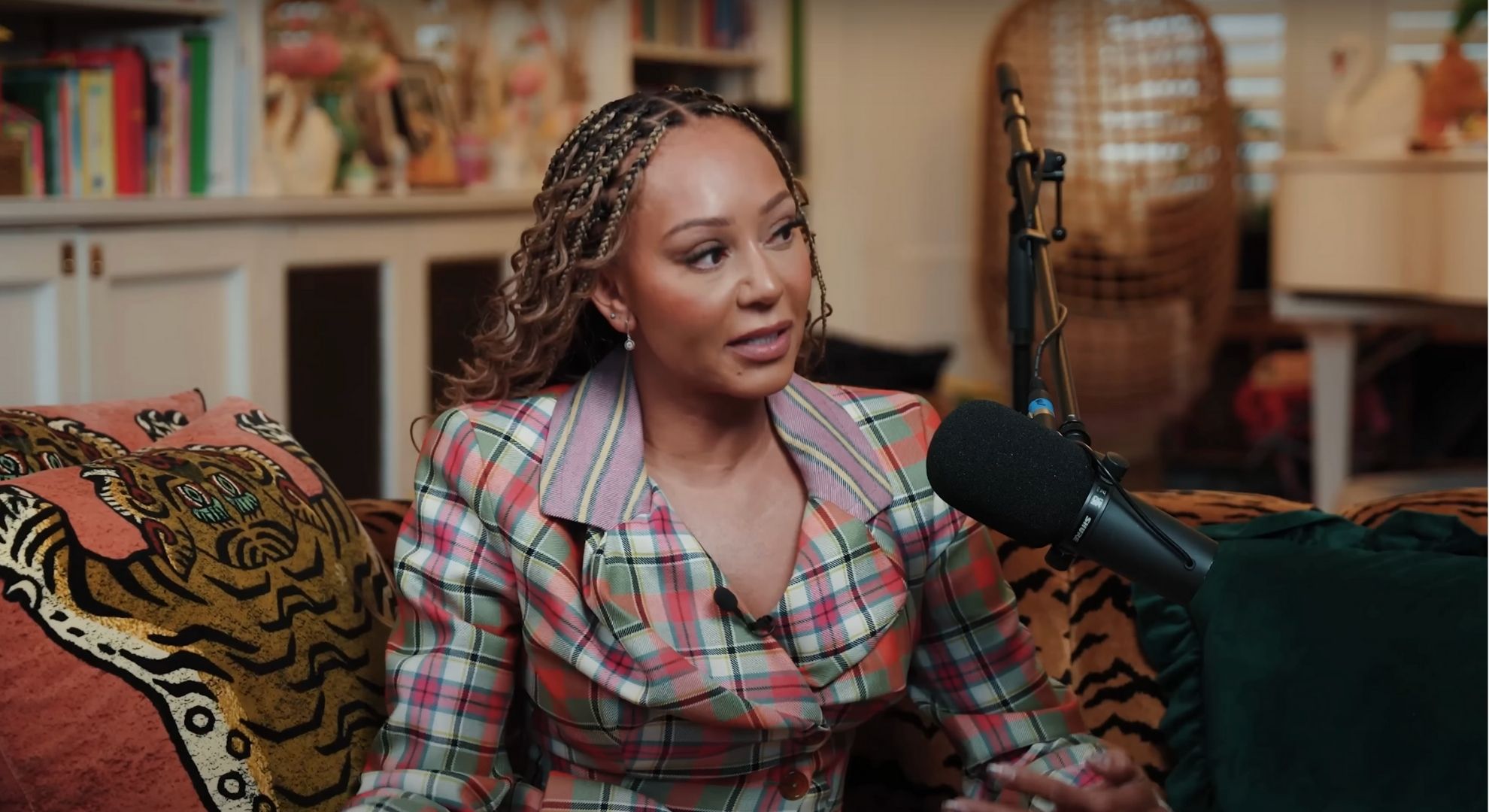 Mel B on a podcast