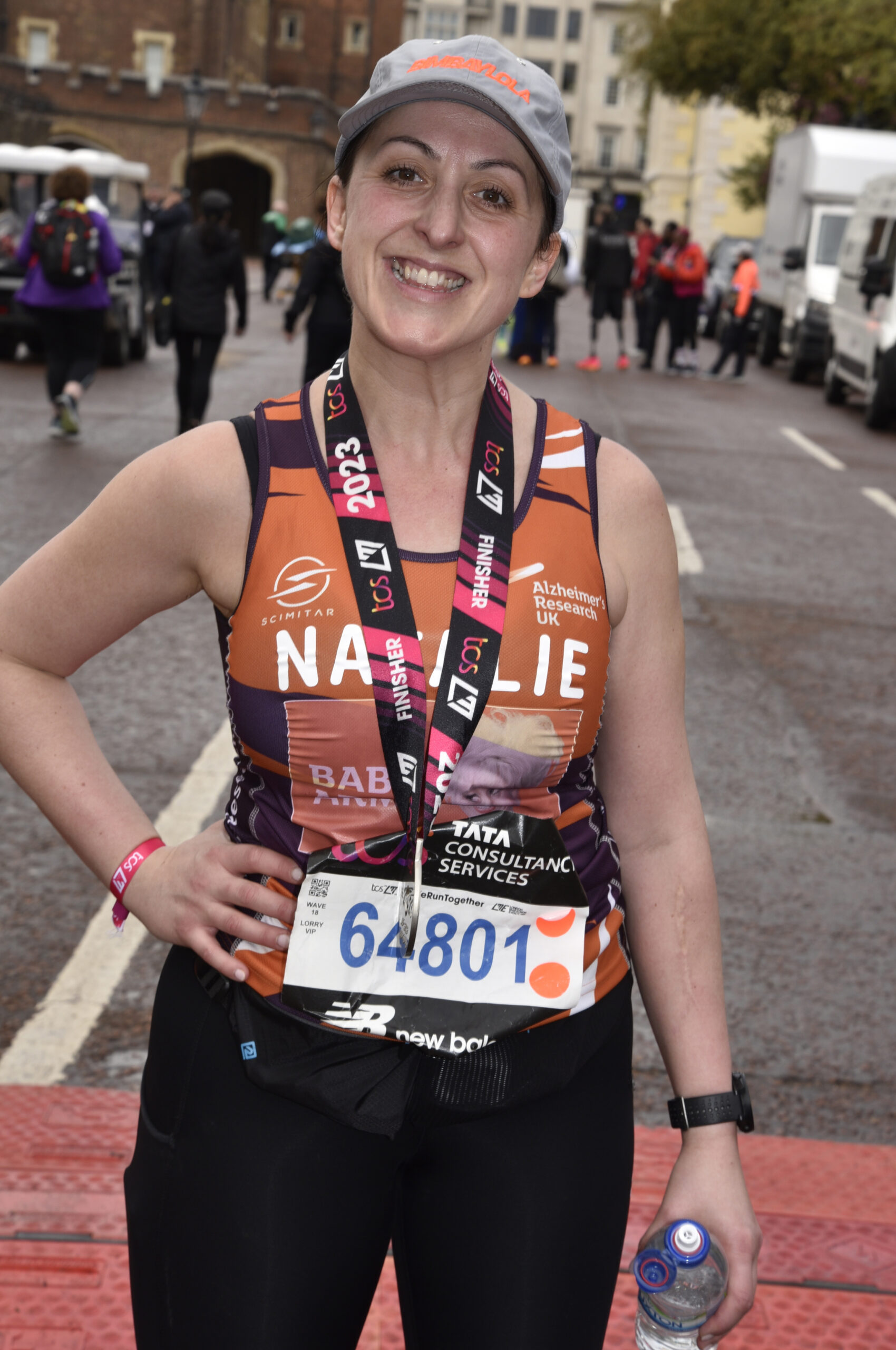 Natalie Cassidy at the London Marathon 2023.