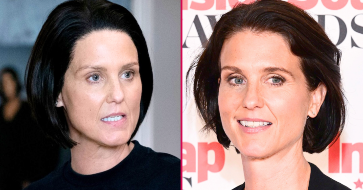 Composite image of Heather Peace; as Eve on EastEnders, and at the Soap Awards (Credit: BBC/Composite: ED!)