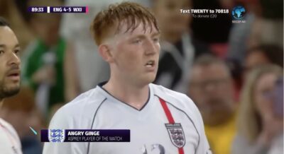 Angry Ginge on Soccer Aid 2025