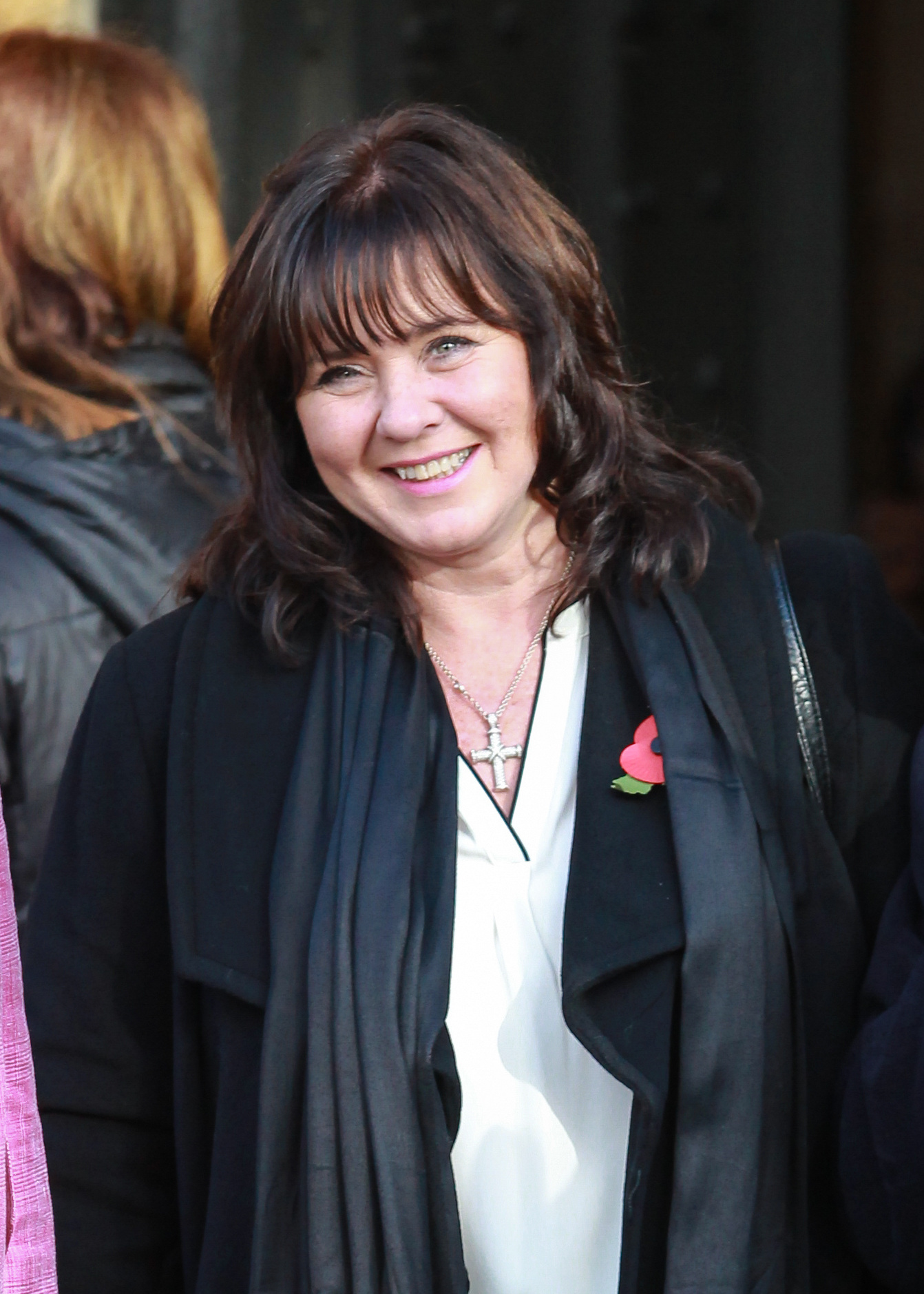 Coleen Nolan at Lynda Bellingham's funeral