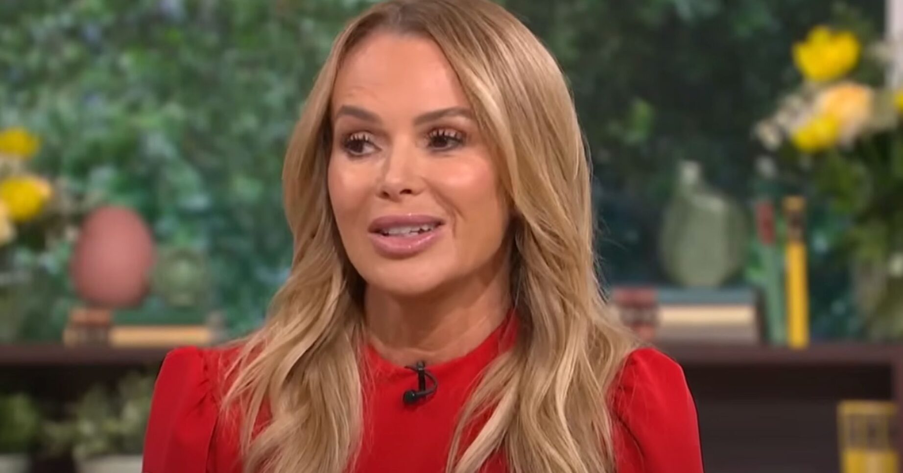 Amanda Holden in red dress