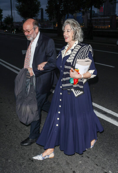 David Turner and Maureen Lipman walking hand-in-hand