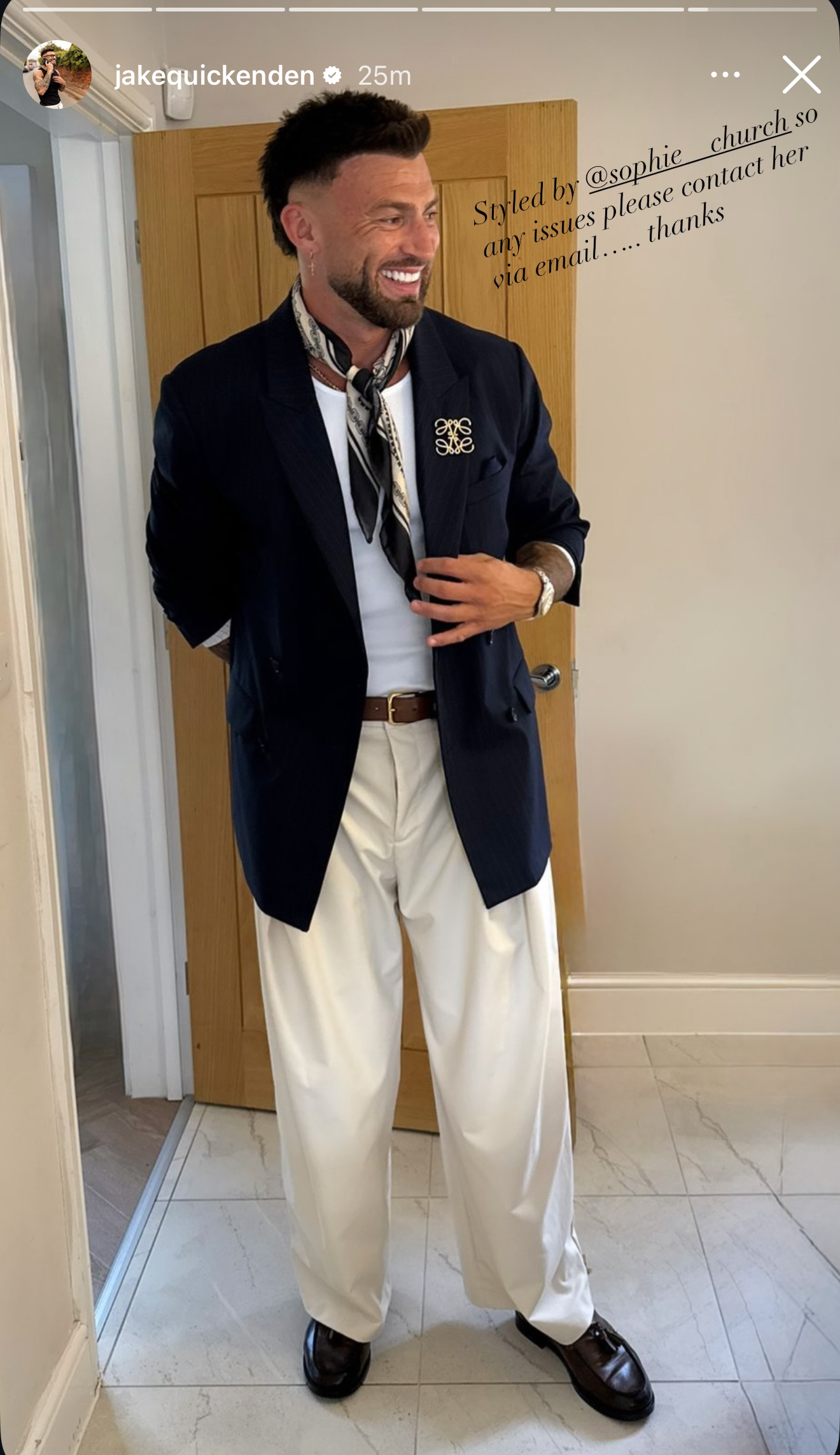 Jake Quickenden Instagram Story