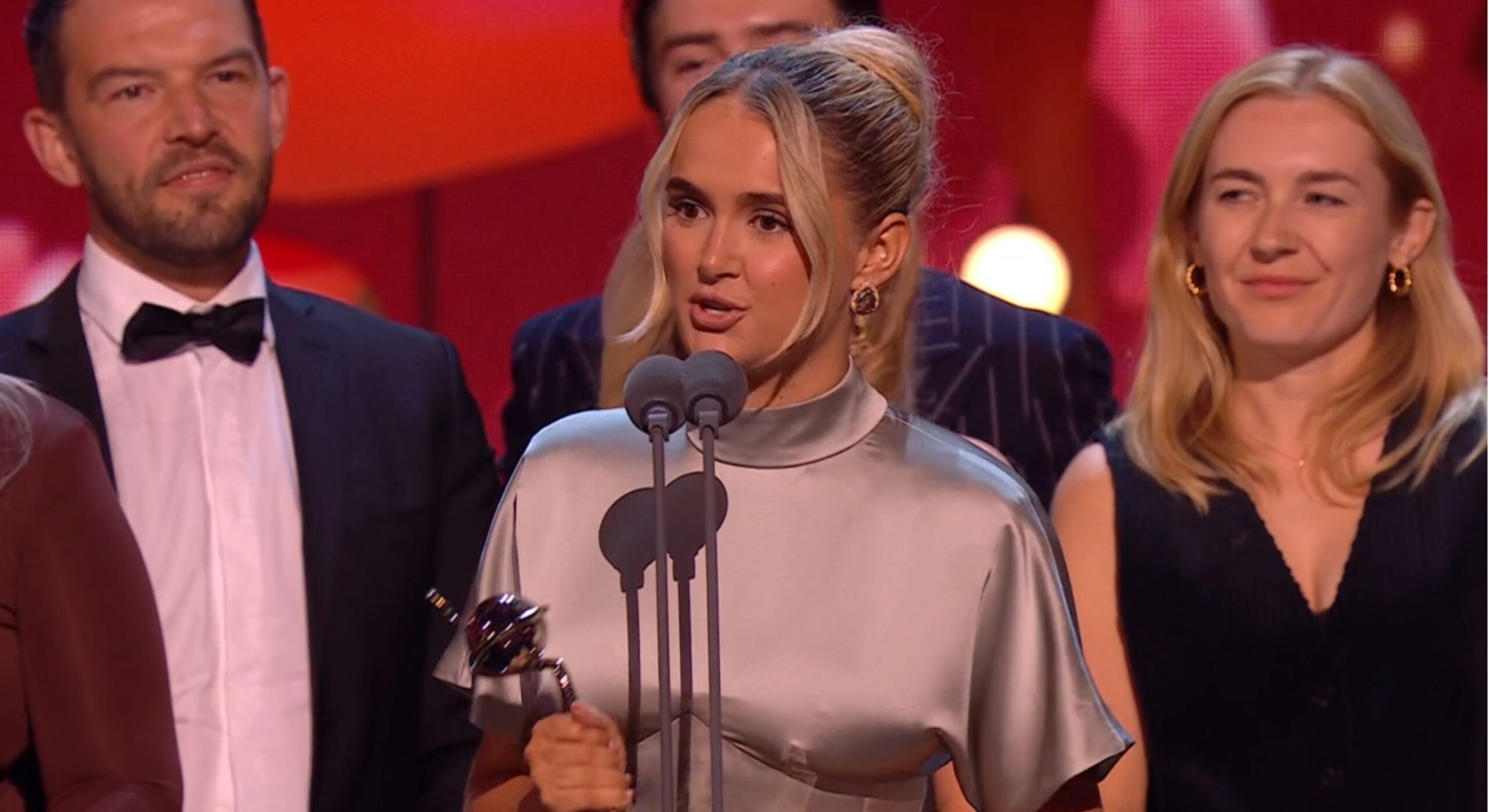 Molly on stage at NTAs