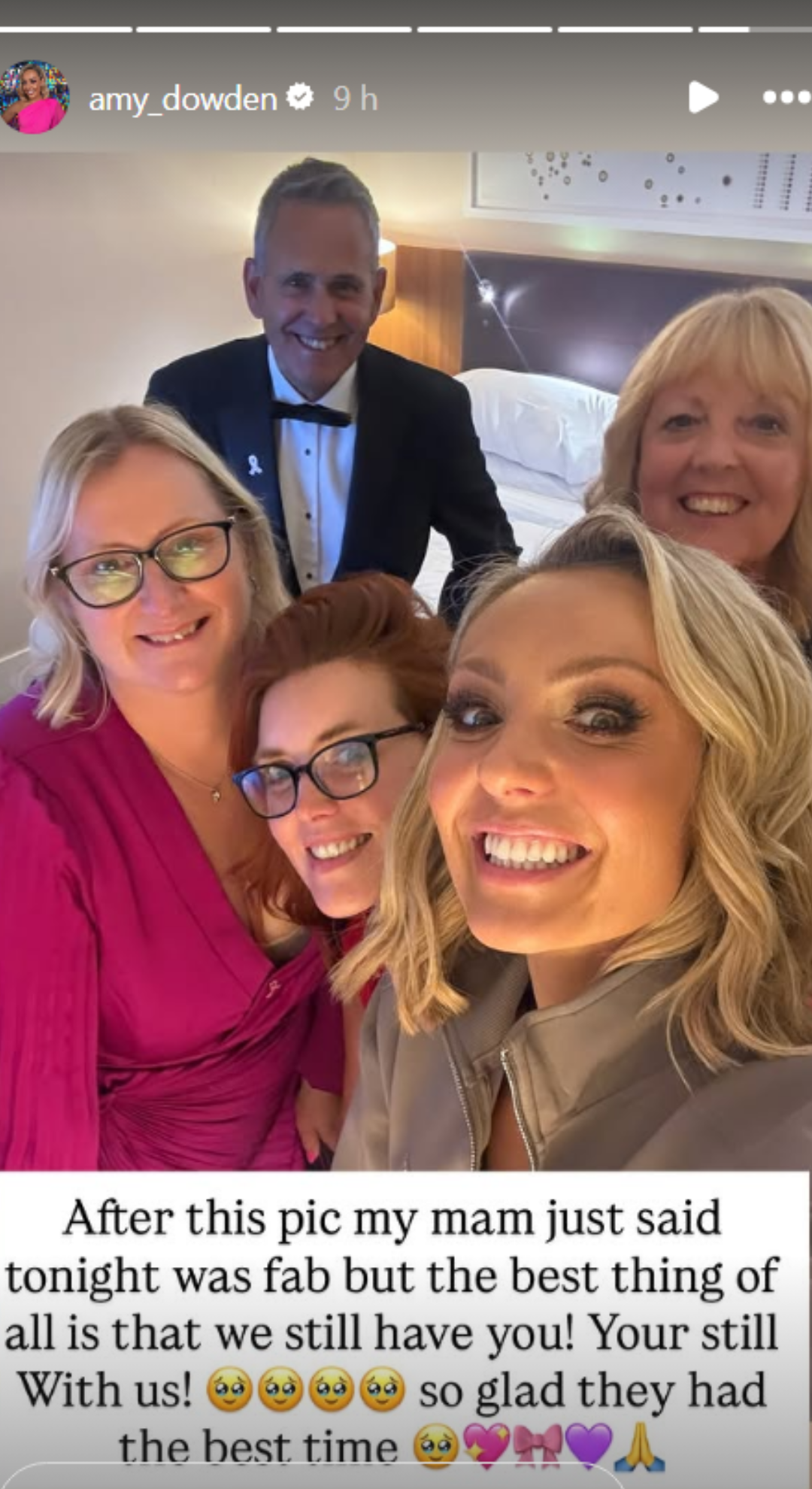 Amy Dowden with her family