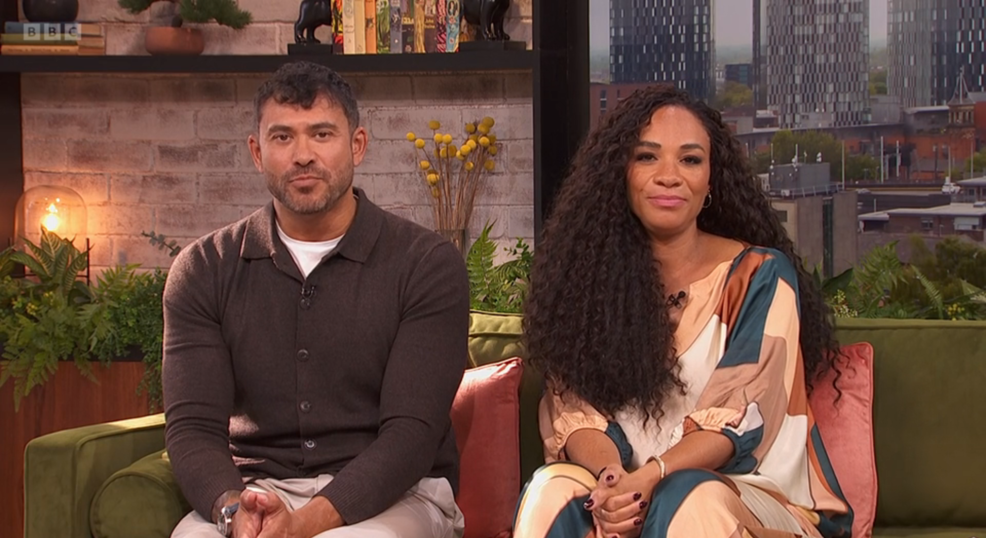 Michelle Ackerley presenting Morning Live with Rav Walding