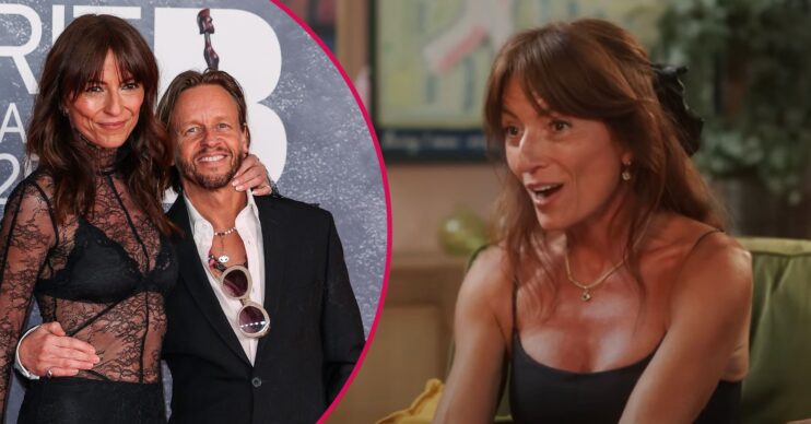 Davina McCall and Michael Douglas / Davina on her podcast