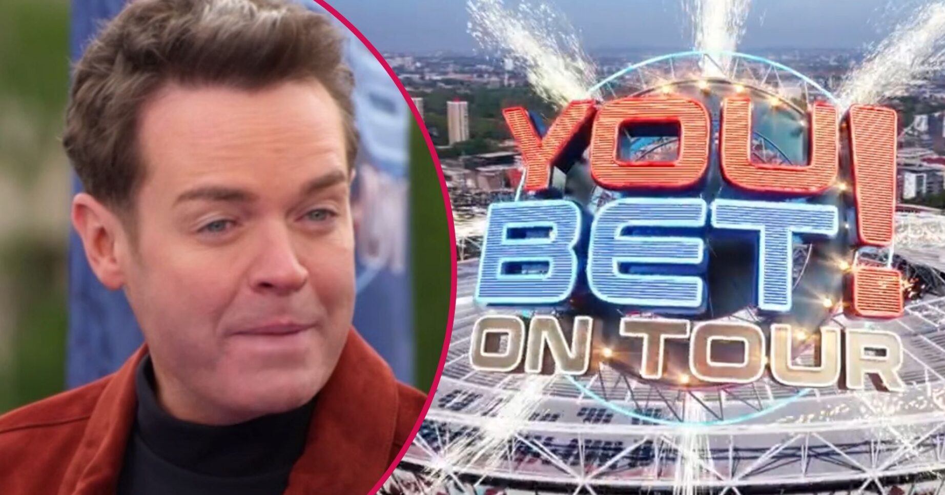 You Bet logo and Stephen looking serious