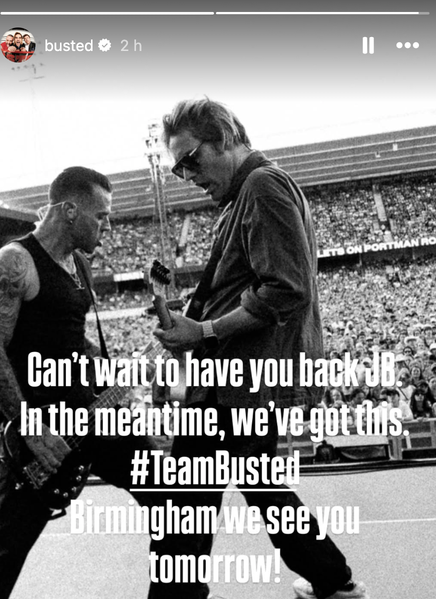 Busted Instagram story.