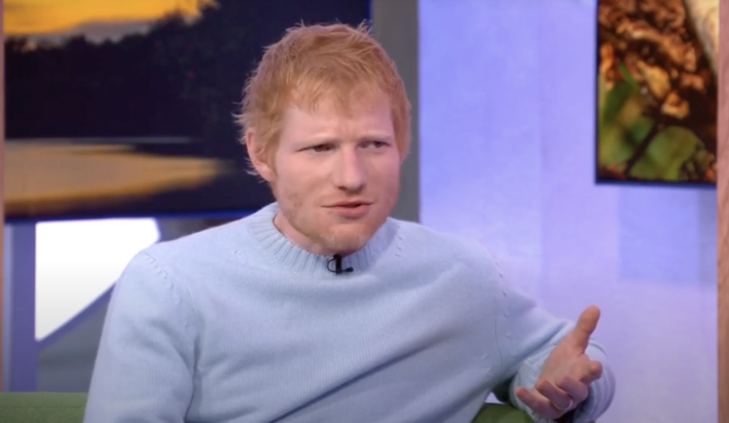Ed Sheeran on The One Show 2025.