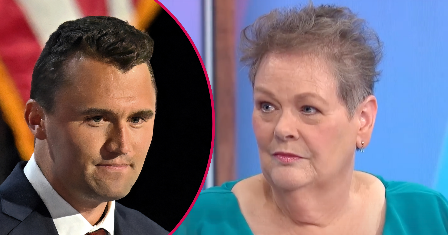 Charlie Kirk and Anne Hegarty