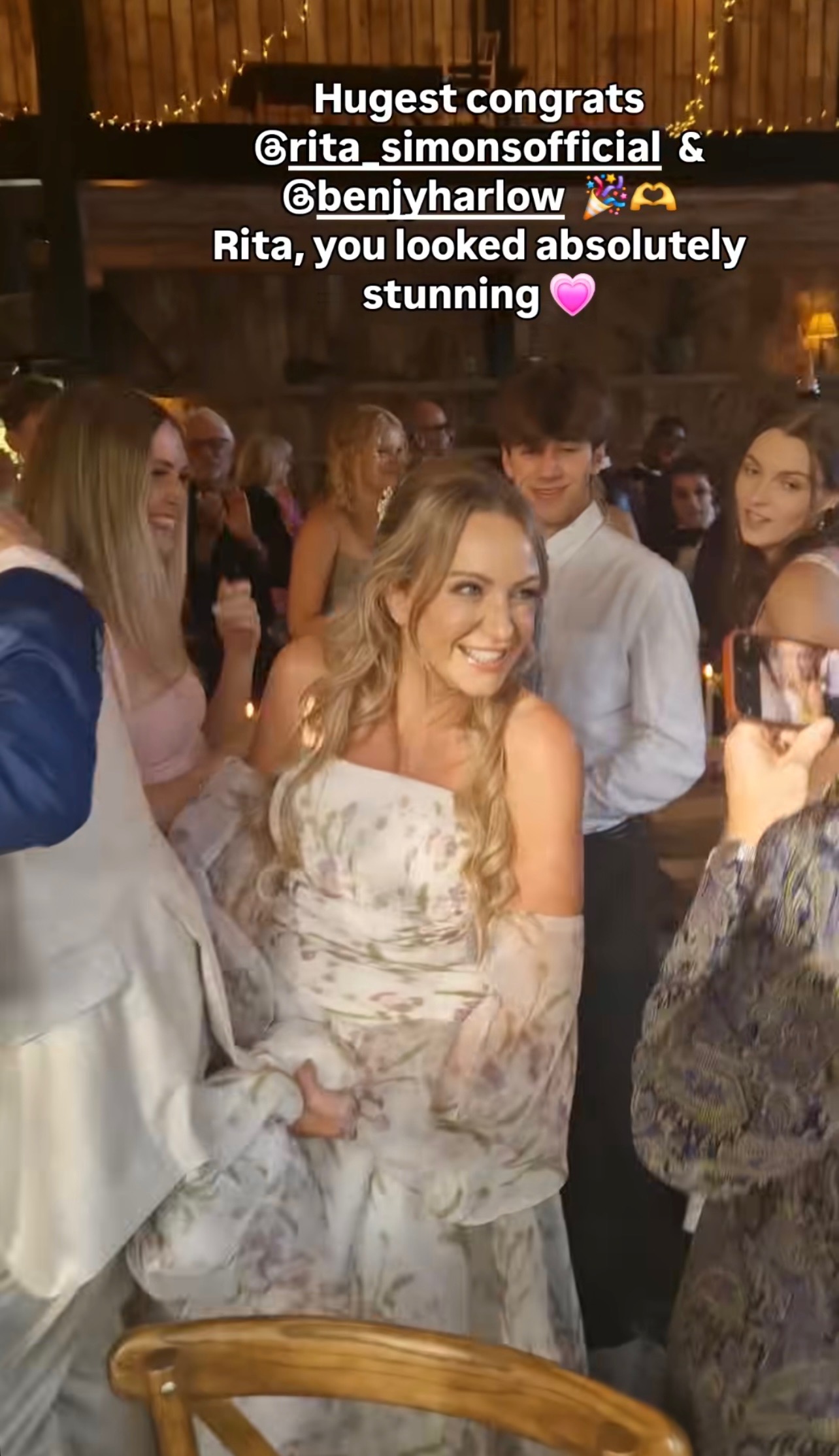 Rita smiling at her wedding
