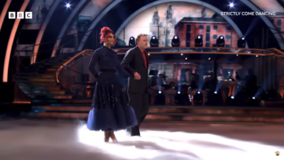 Dianne Buswell dancing with Chris McCausland