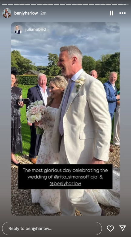 Les Dennis at Rita Simons' wedding