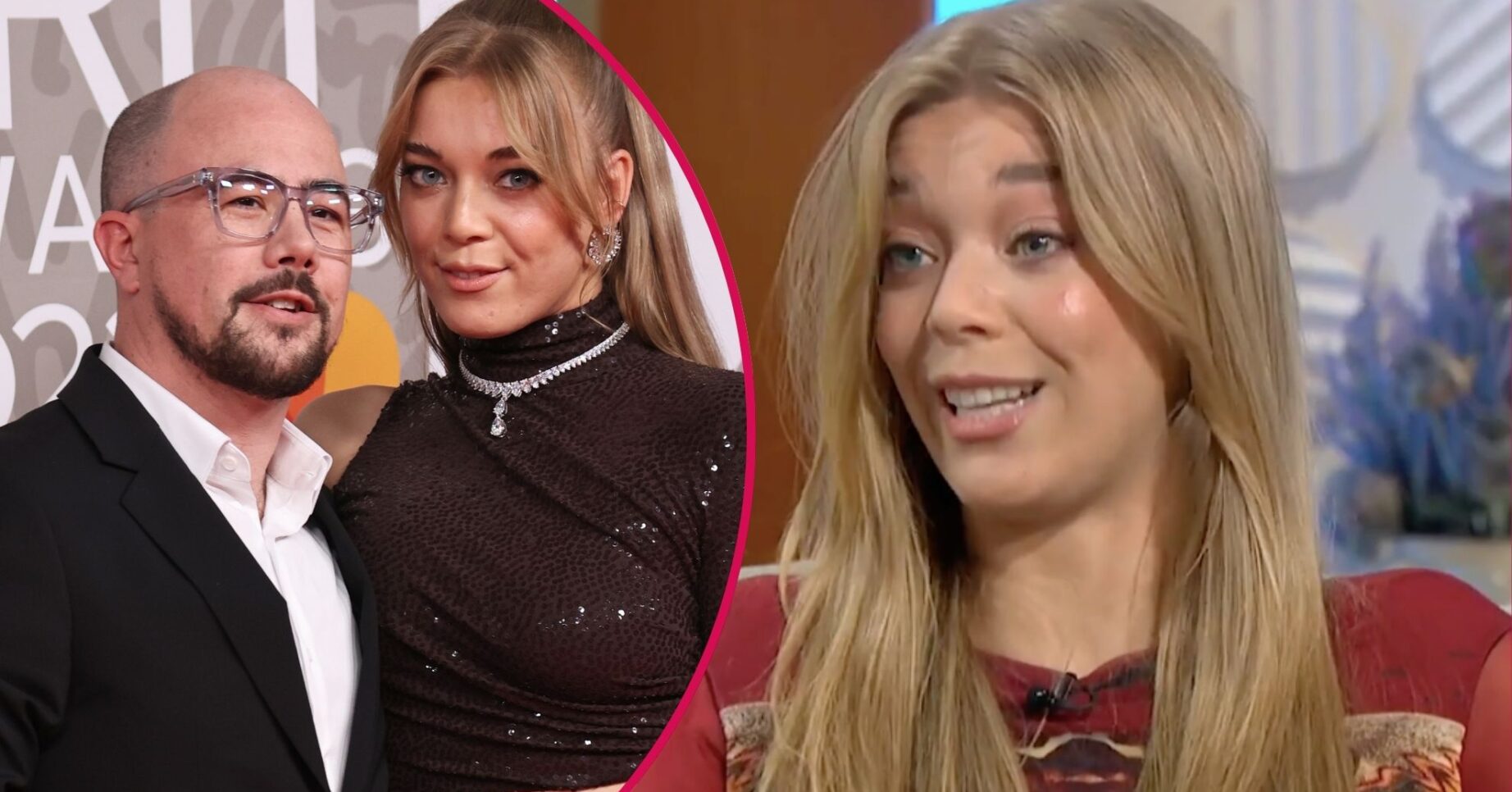 Becky Hill and her husband smiling