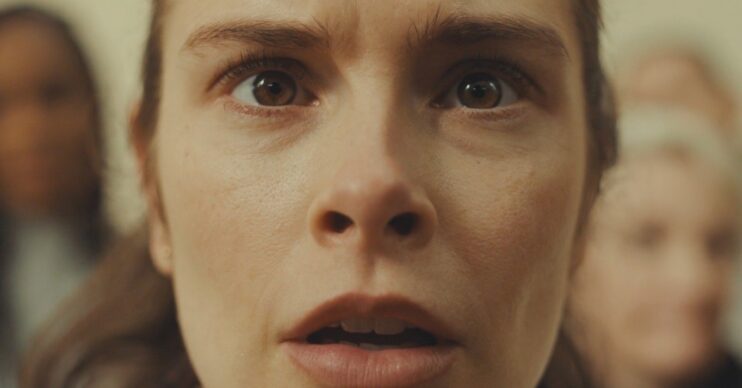 Rachel Sheton close-up shot as Joanna in The Rumour
