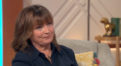 Lorraine Kelly hosting her ITV show