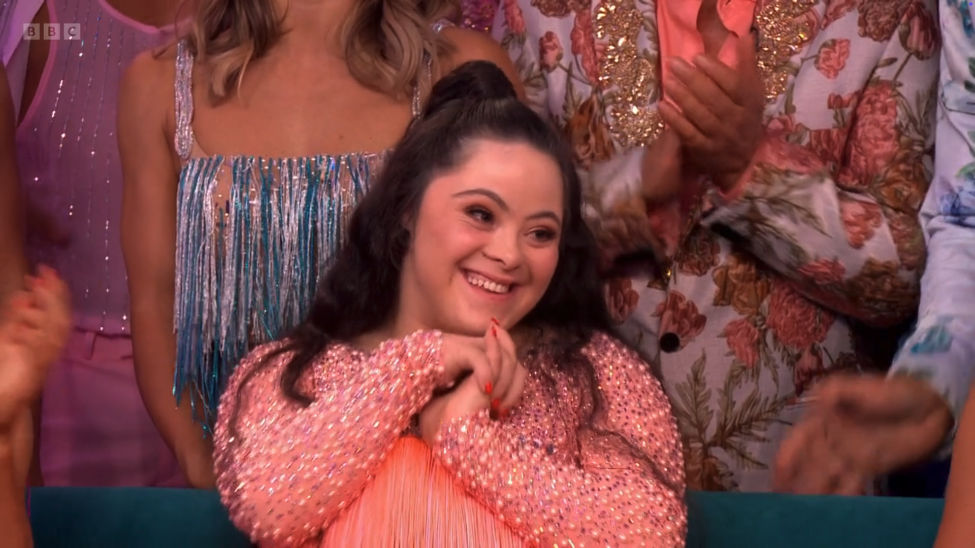 Ellie Goldstein smiling