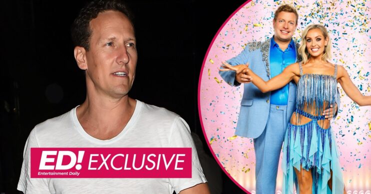 Brendan Cole looking in front/Amy Dowden and Thomas Skinner Strictly press photo