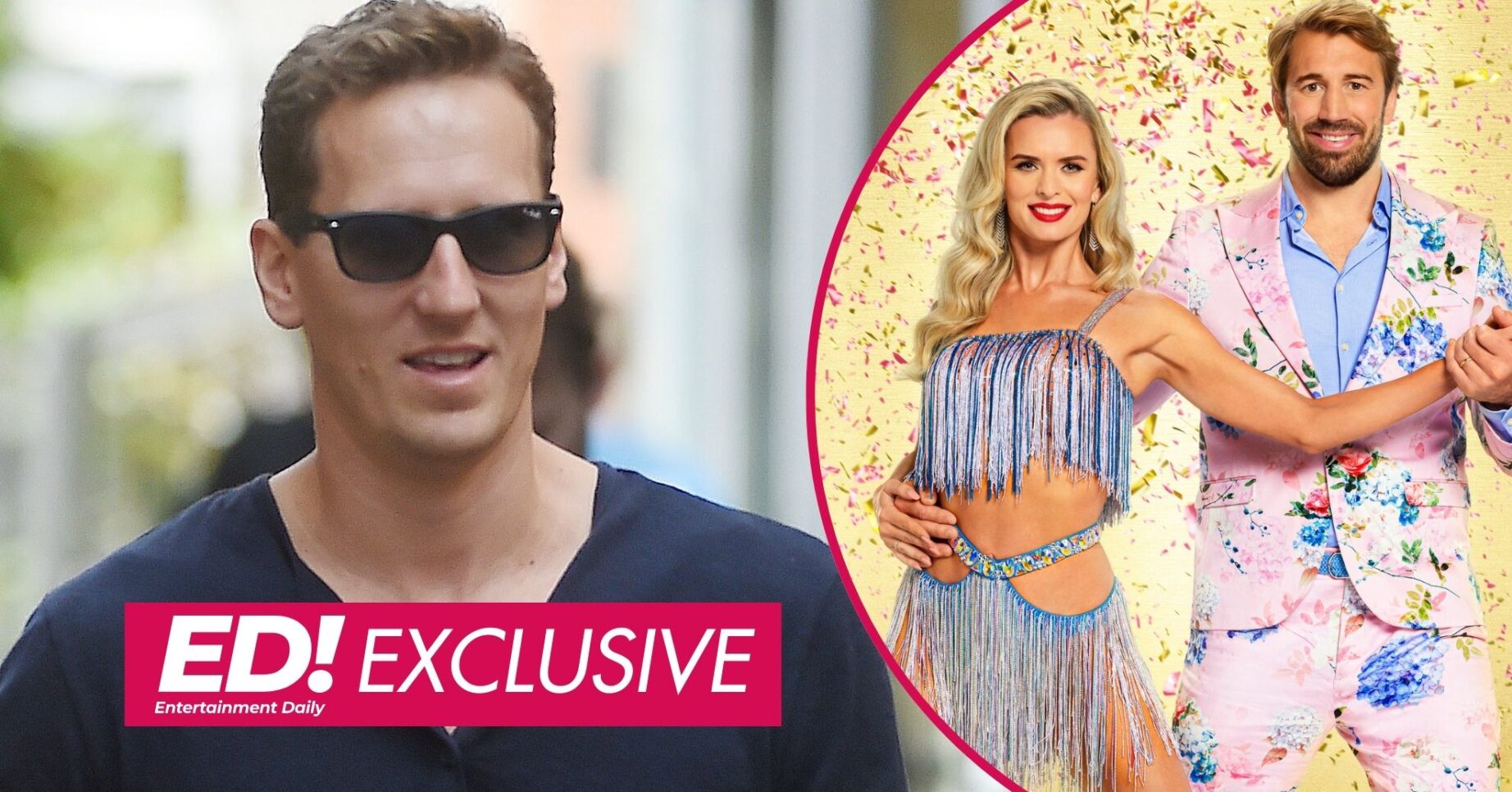 Brendan Cole smiling / Chris Robshaw and Nadiya Bychkova Strictly press photo