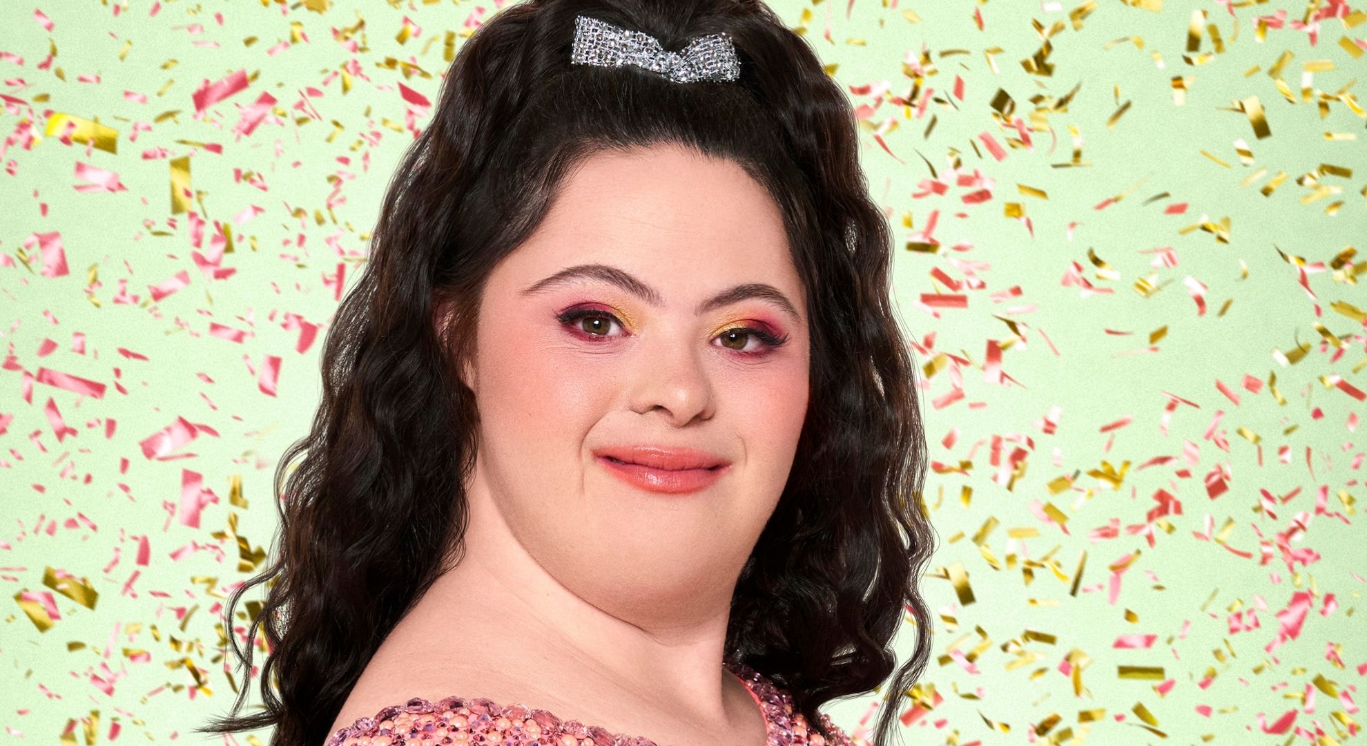 Ellie Goldstein smiling in a Strictly promo picture