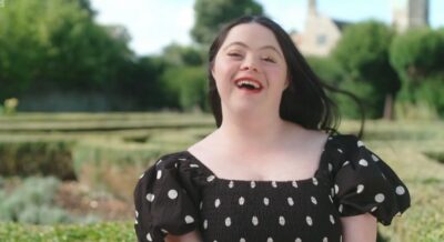 Ellie Goldstein smiling on a Strictly