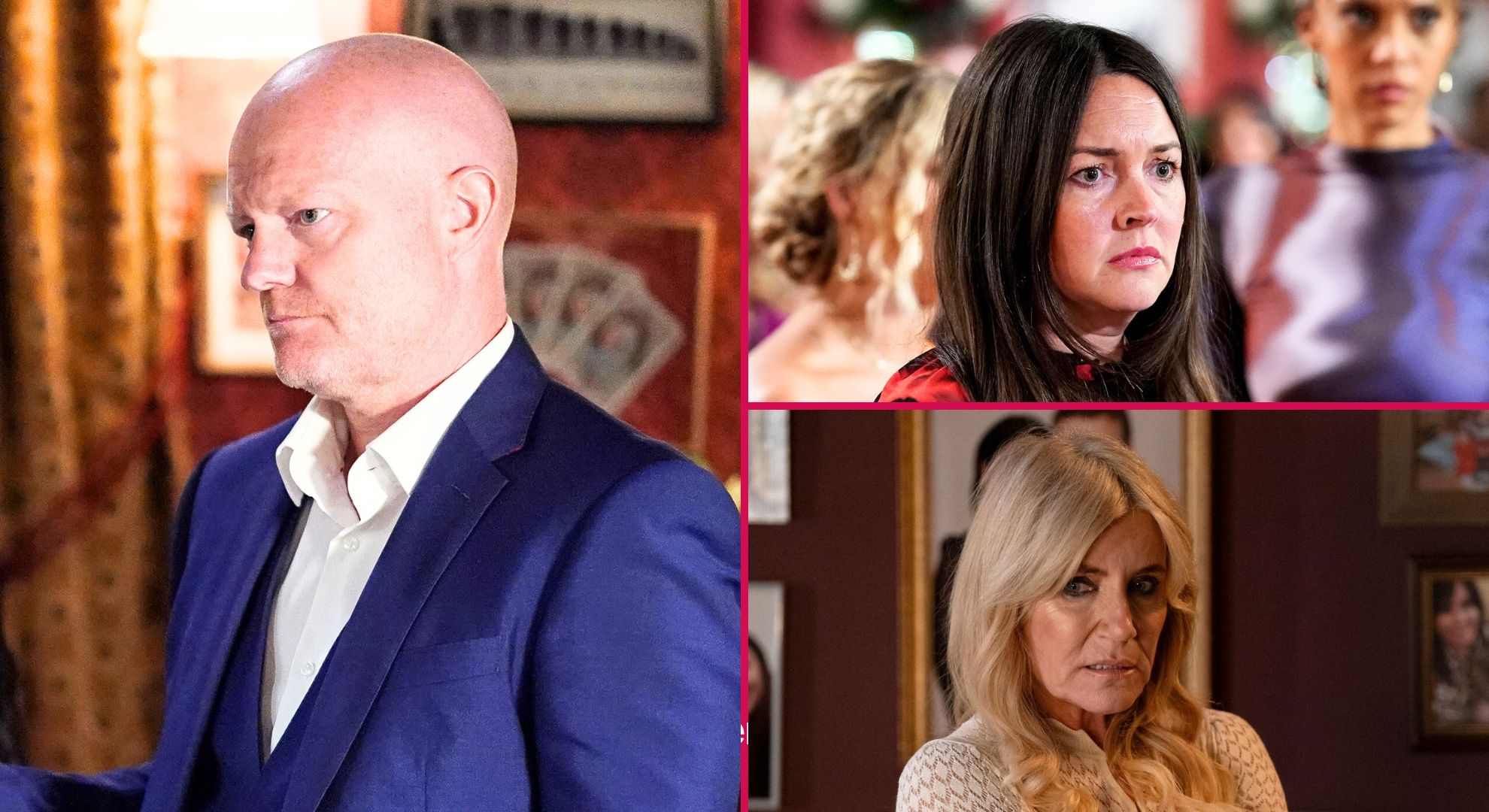 Max Branning causes chaos at Peter and Lauren’s wedding and Stacey faces a dramatic exit