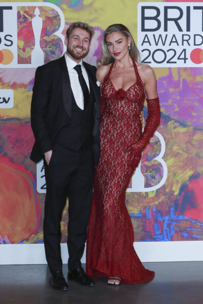 Zara McDermott and Sam Thompson on the red carpet