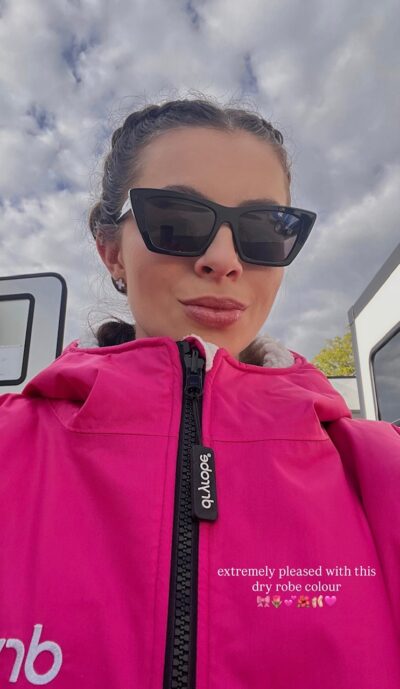 Former Corrie star Charlotte Jordan on set
