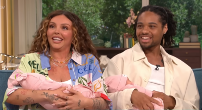 Jesy Nelson and Zion Foster with their babies